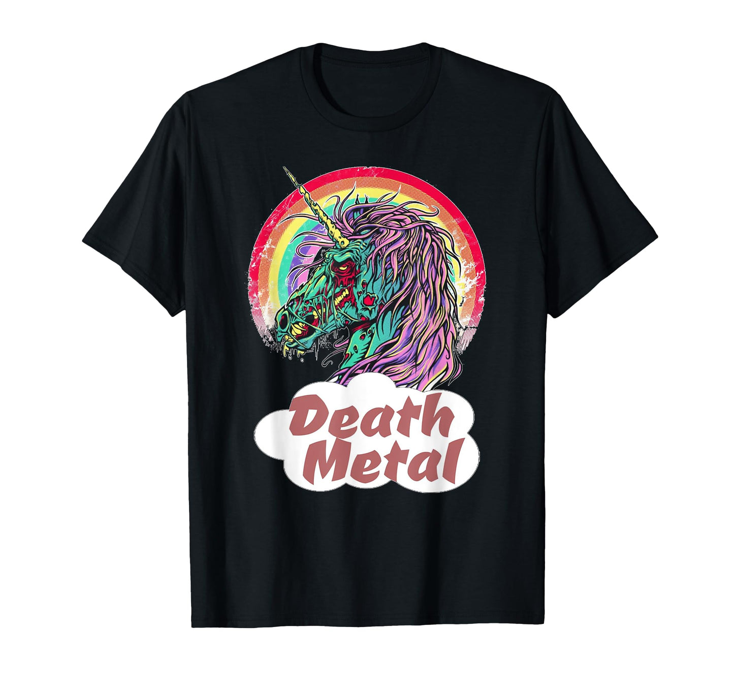 Zombie Unicorn Death Metal Rocker T-Shirt