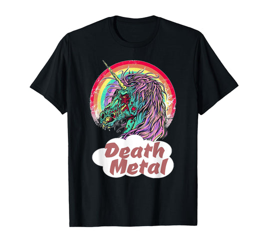 Zombie Unicorn Death Metal Rocker T-Shirt