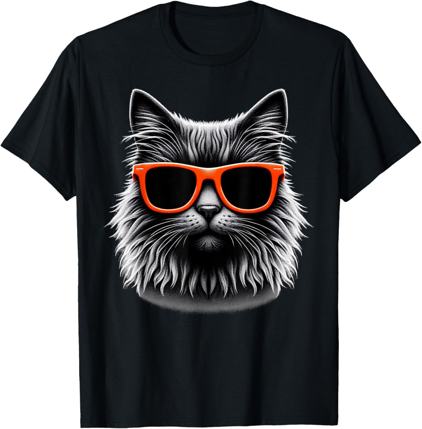 Cool Cat Wearing Sunglasses Graphic Art T-Shirt