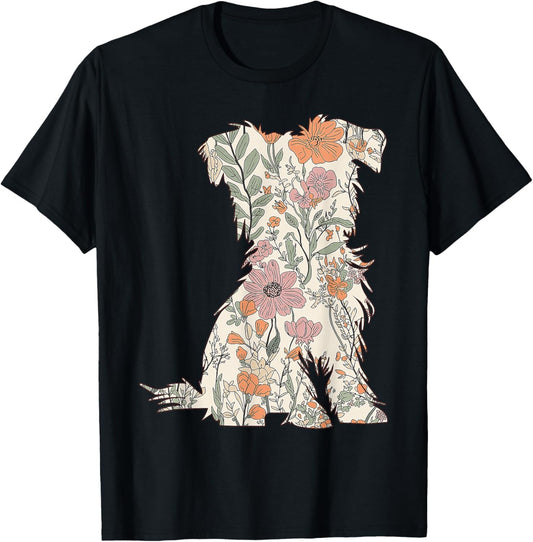 Boho Floral Shorkie Lover Mothers Day Gift for Dog Mom T-Shirt