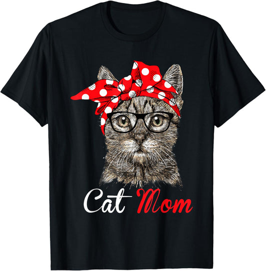 Funny Cat Mom Shirt for Cat Lovers-Mothers Day Gift T-Shirt