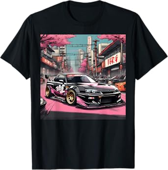 JDM Tokyo Skyline Retro Japanese Race Car Drift Tuning Gift T-Shirt