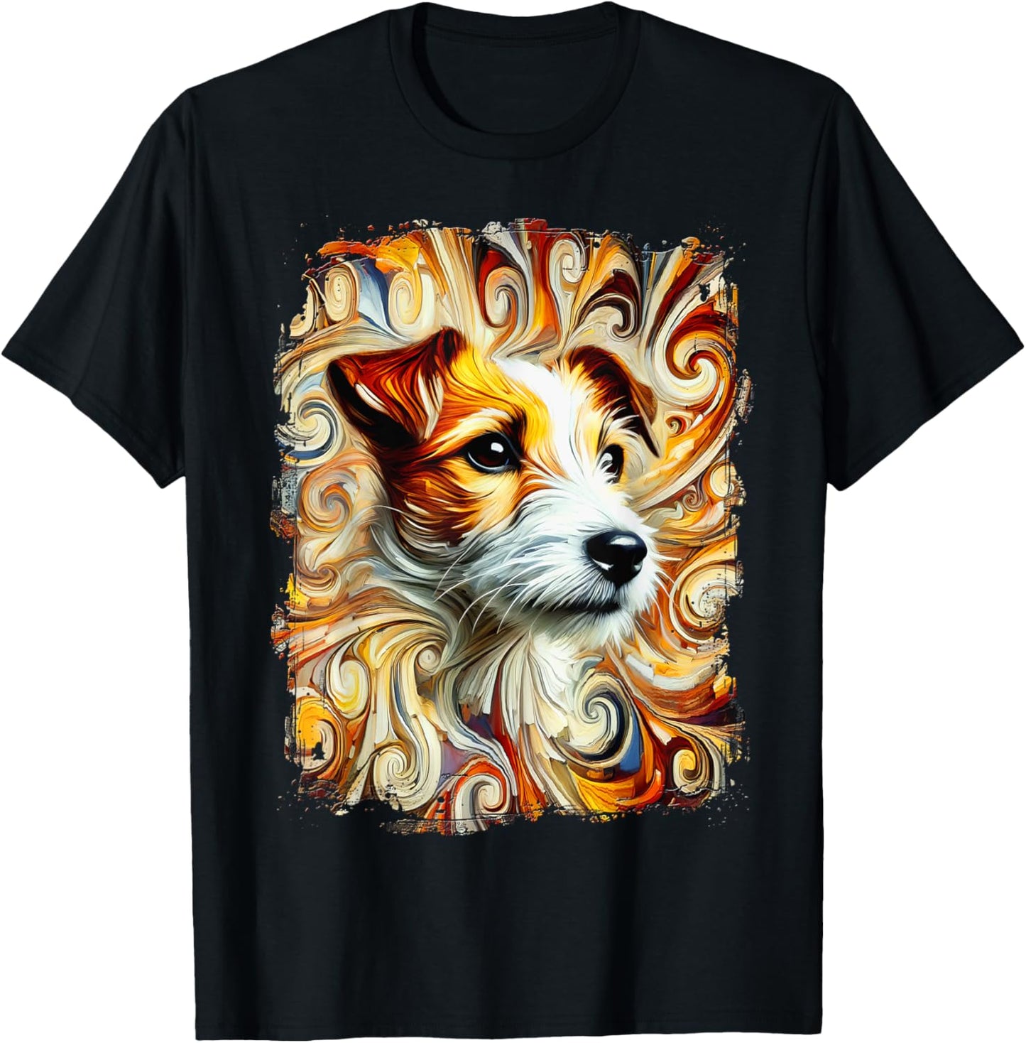 Cute Jack Russell Terrier Colourful Artwork T-Shirt