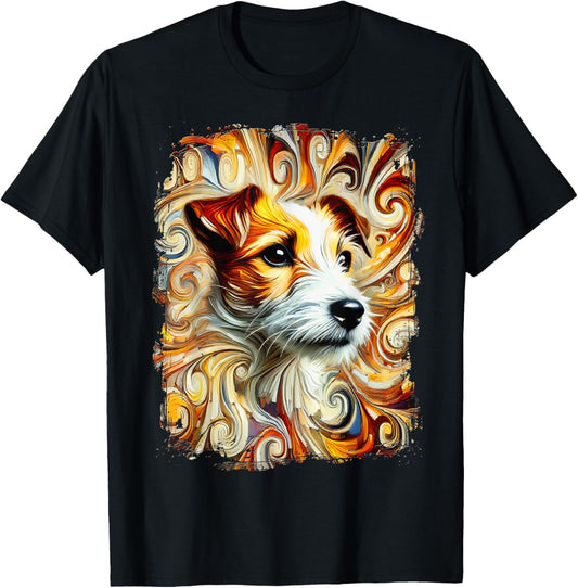 Cute Jack Russell Terrier Colourful Artwork T-Shirt