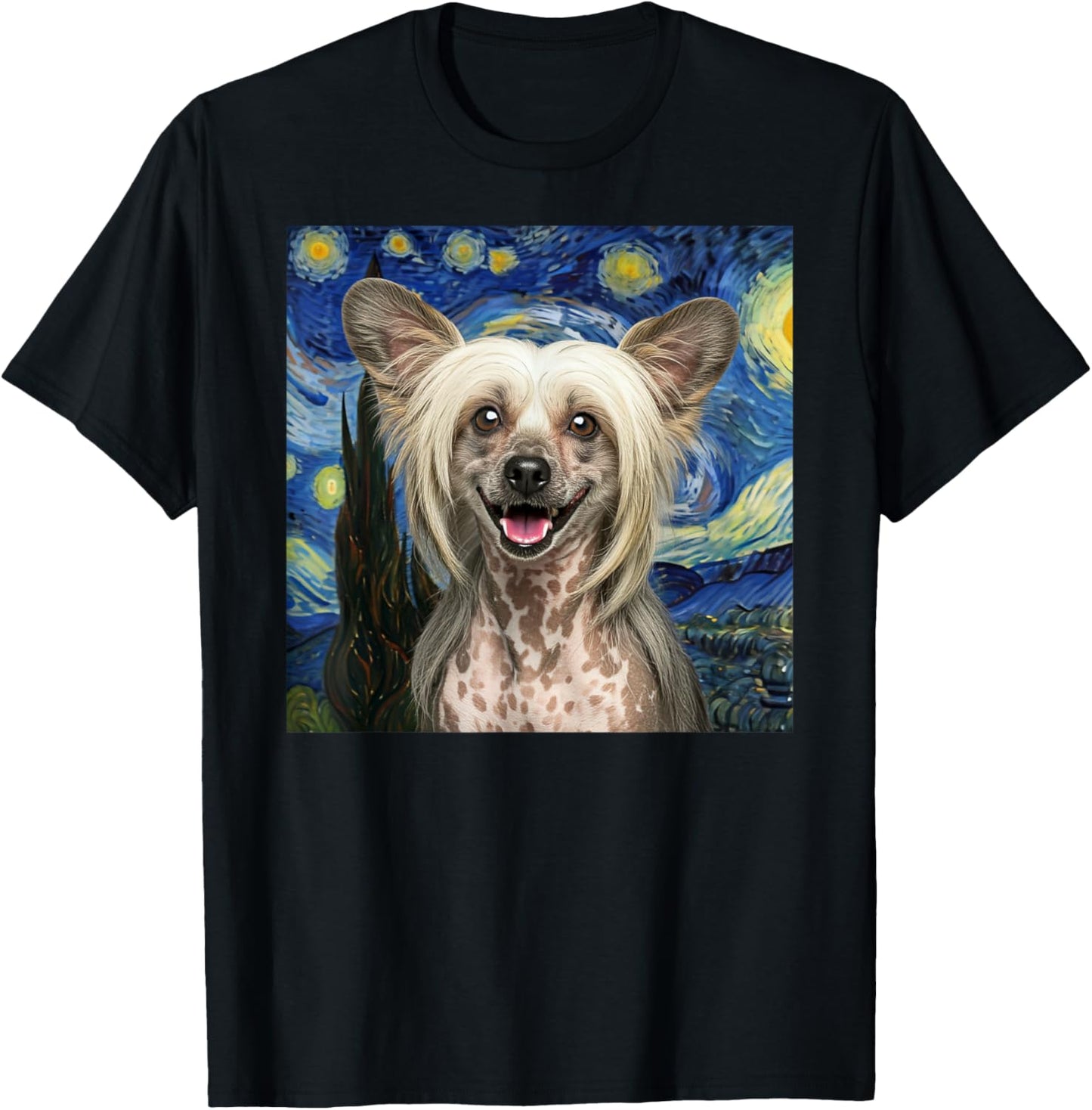 Chinese Crested Starry Night Dog Lover Gift T-Shirt