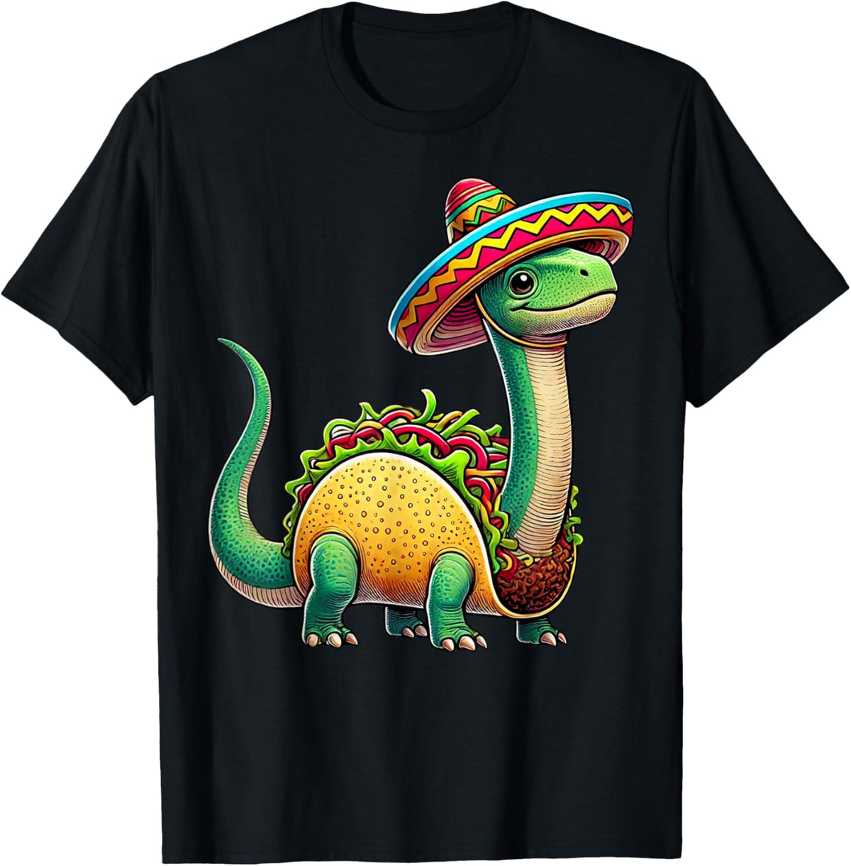 Cinco De Mayo Dinosaur Tacosaurus Taco Poncho Mexican Fiesta T-Shirt
