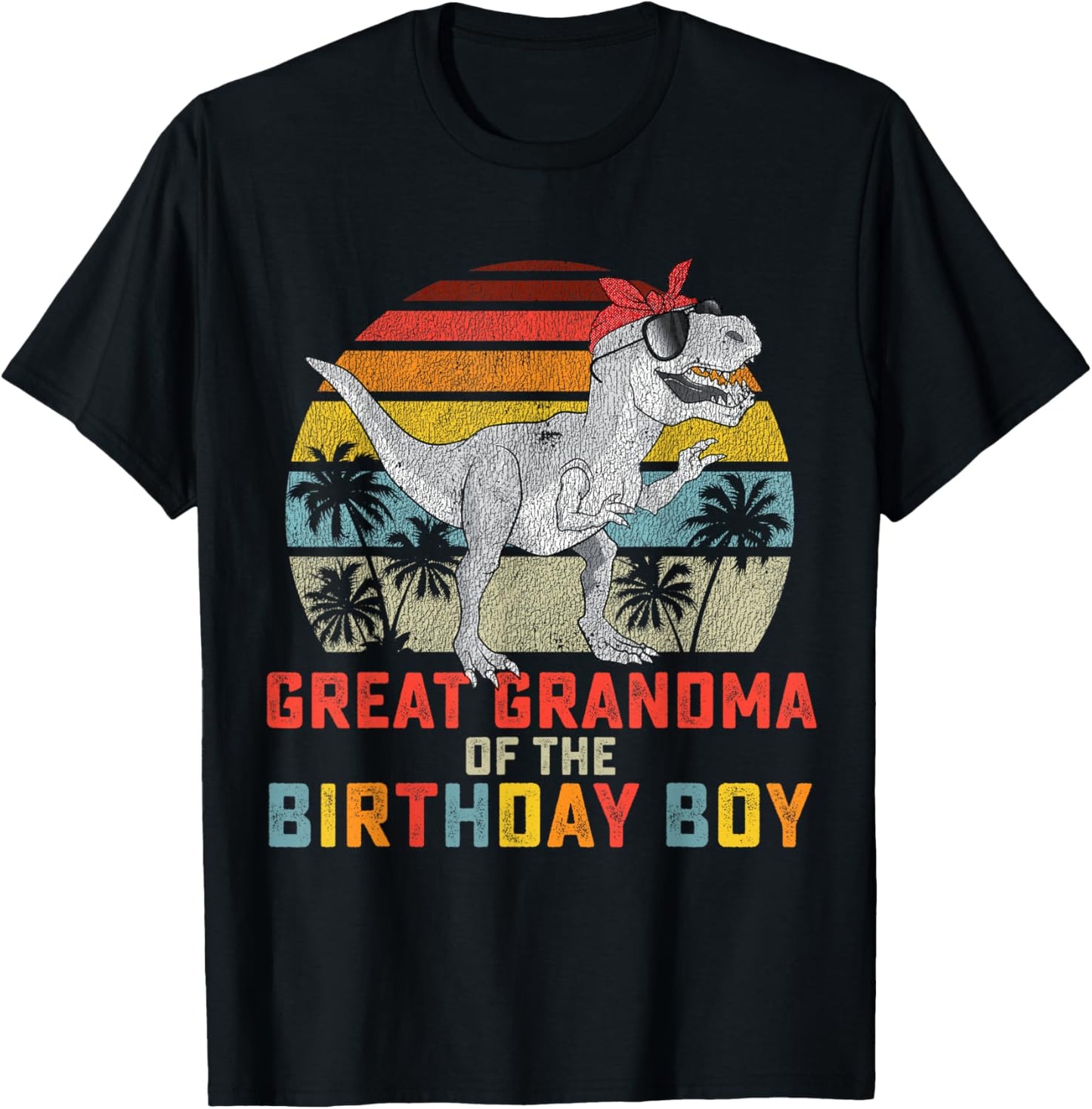 Great Grandma Dinosaur of the Birthday Boy Matching Family T-Shirt