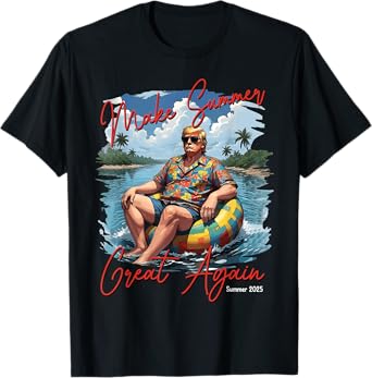 Make Summer Great Again Hawaii Beach Trump Summer Vacation T-Shirt