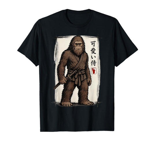 Samurai Bigfoot Japanese Art Anime Funny Gifts Men Women Kid T-Shirt