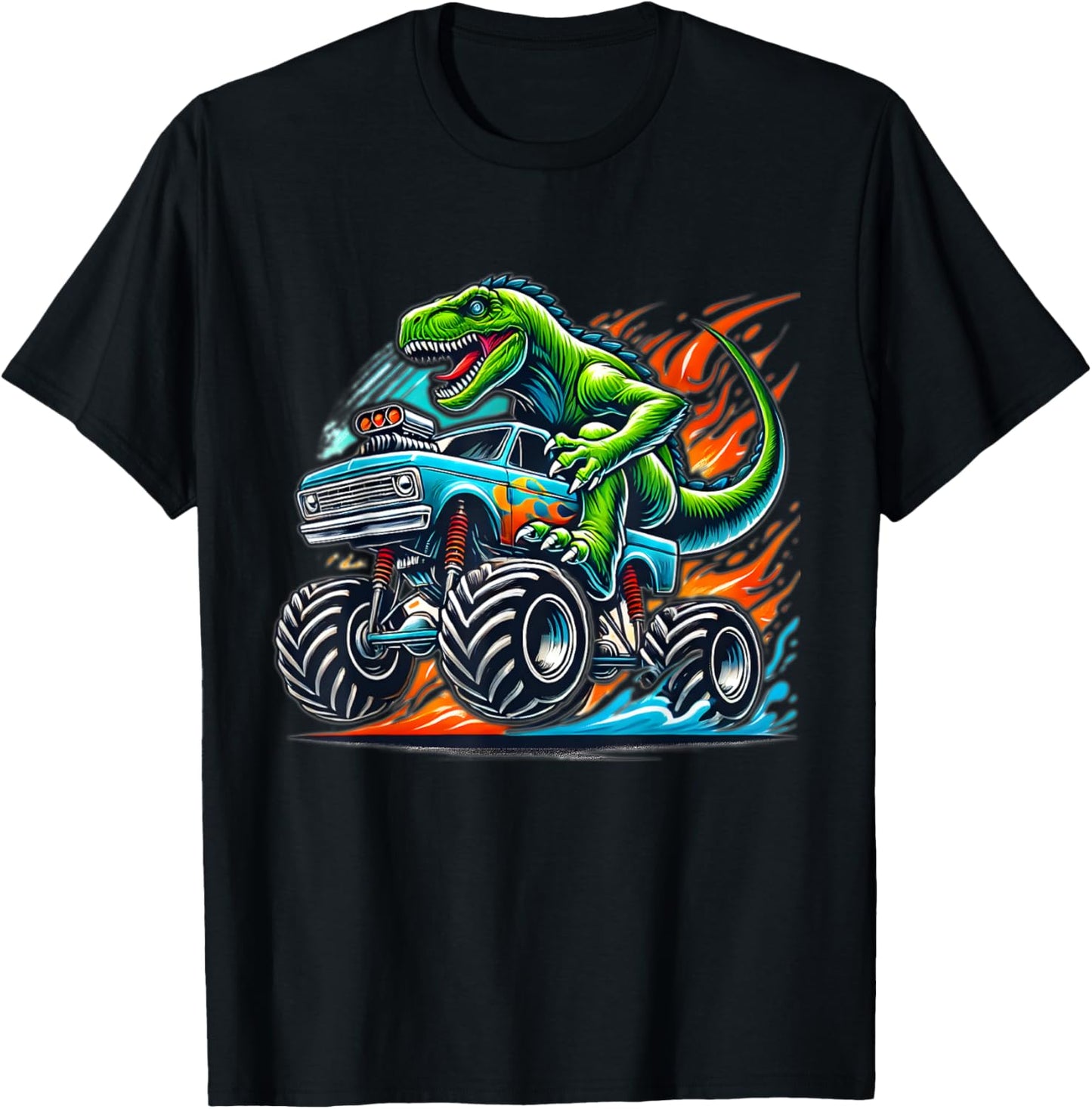 Monster Truck Dinosaur Birthday Party Monster Truck Boy T-Shirt