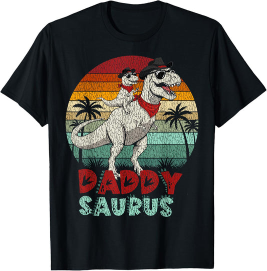 Daddy Saurus T Rex Dad Dinosaur Birthday Family Matching T-Shirt