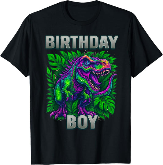 Birthday Boy T-Rex Dinosaurs T Rex Bday Party Kids Boys T-Shirt