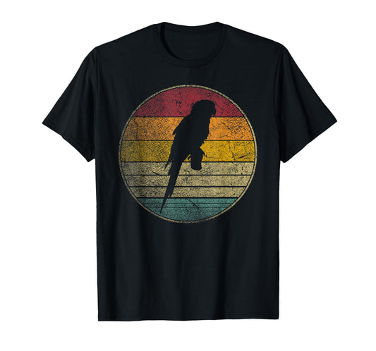 Parrot Bird Vintage Distressed Retro Style Silhouette 70s T-Shirt