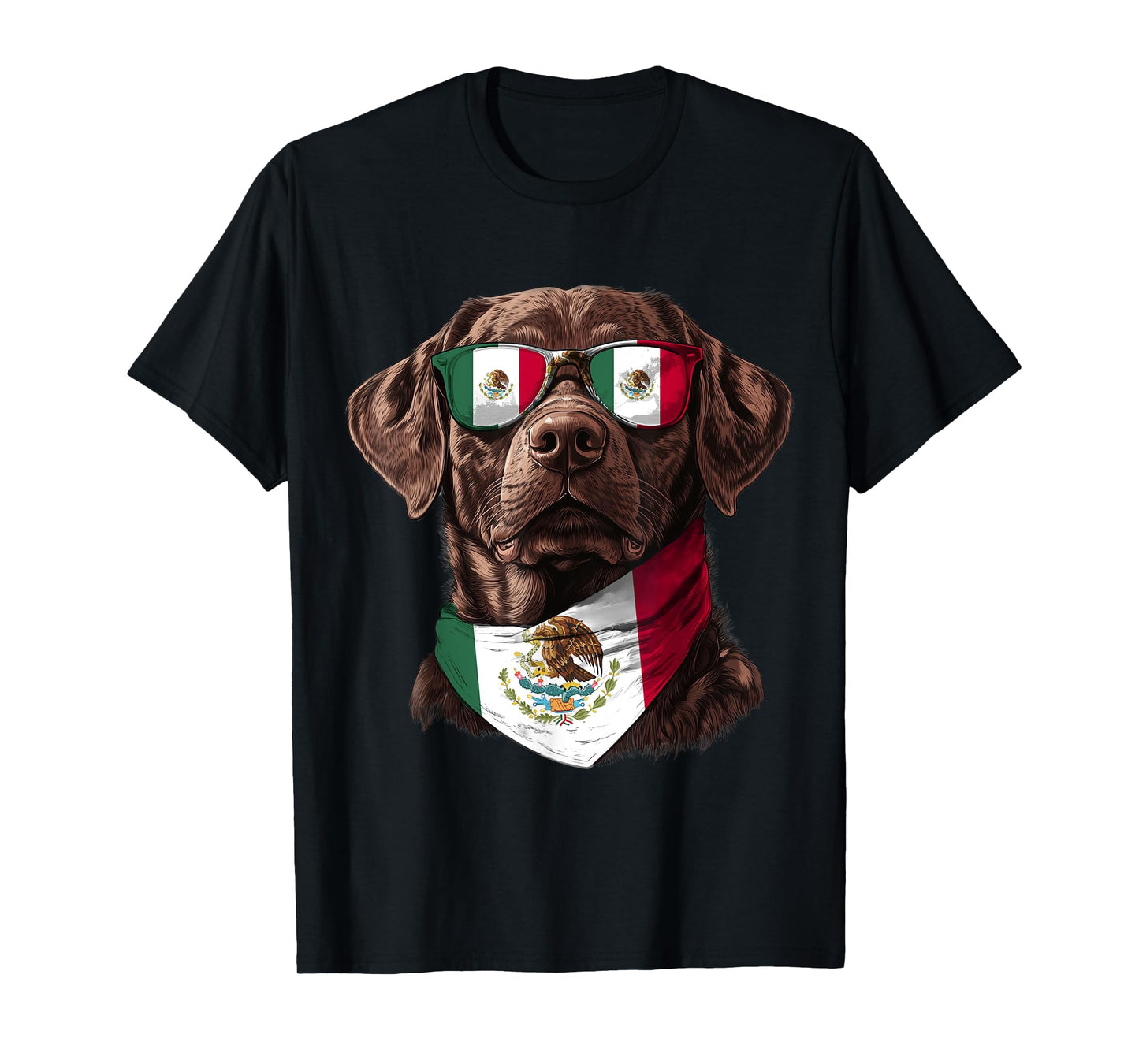 Mexican Flag Labrador Mom Dog Dad Heritage Mexico T-Shirt for Men Women Kids