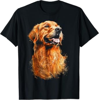 Golden Retriever Dog Graphic Pet Artwork Golden Retriever Men Women Kids T-Shirt