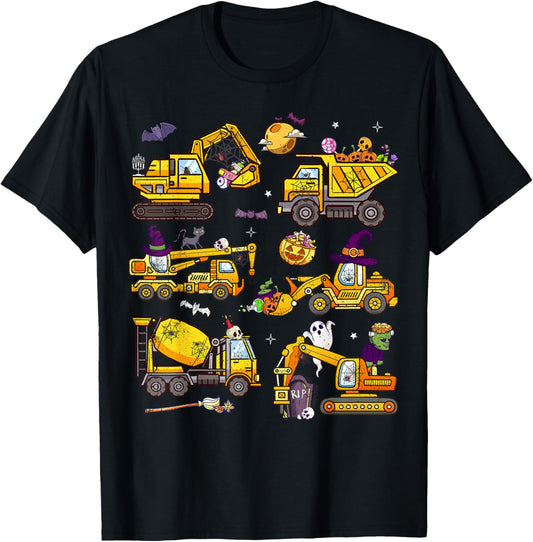 Kids Construction Vehicle Halloween Excavator Toddler T-Shirt