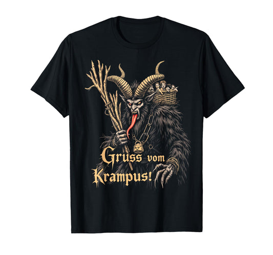 Gruss Vom Krampus Christmas Eve Naughty Kids Xmas Party T-Shirt