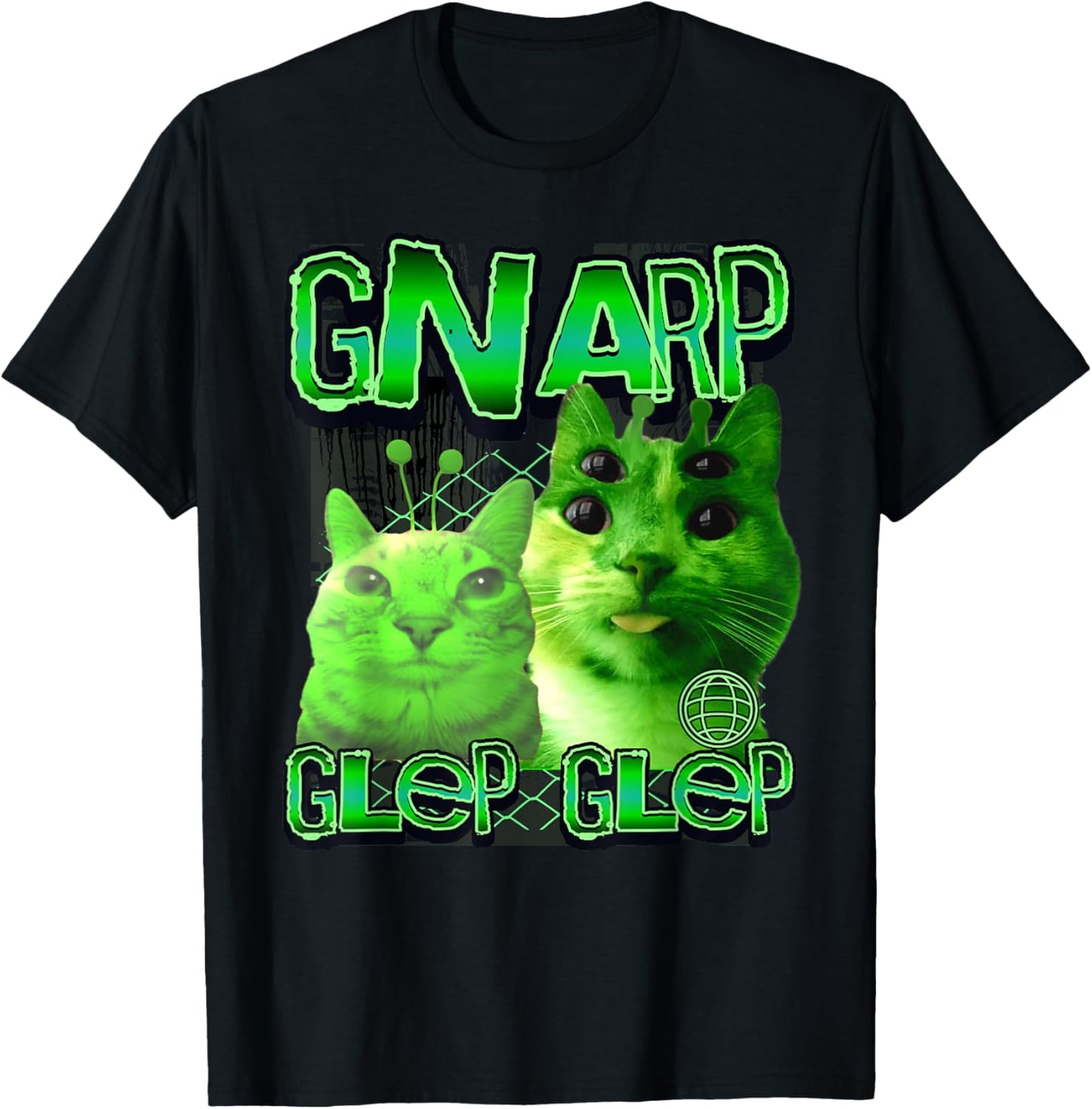 Gnarp Cat Silly Alien Cat Meme brainrot gen z meme T-Shirt