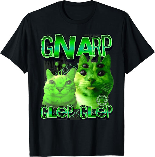 Gnarp Cat Silly Alien Cat Meme brainrot gen z meme T-Shirt