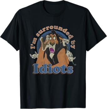 Disney The Lion King Scar I'm Surrounded By Idiots Retro T-Shirt
