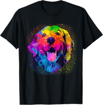 Golden Retriever Art For Men Women Golden Retriever Lover T-Shirt