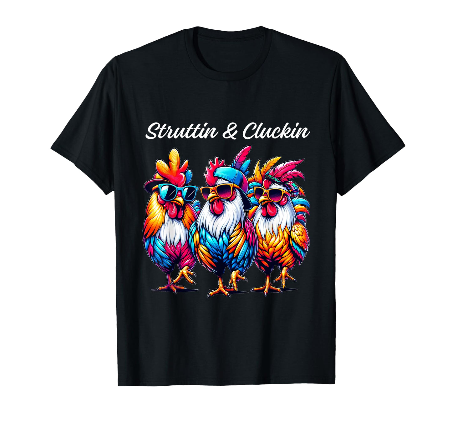 Struttin' & Cluckin' Rooster Parade Tee for Chicken Fans T-Shirt