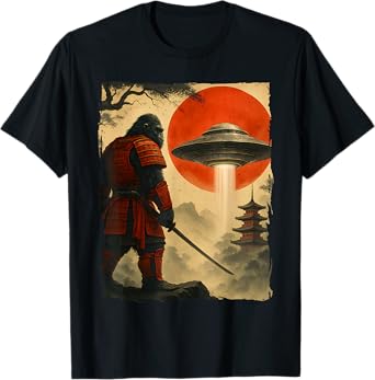 Samurai Bigfoot Japanese Vintage Graphic Ukiyo-e Art Funny T-Shirt