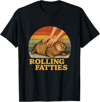 Cat Rolling Fatties Funny Cat T-Shirt
