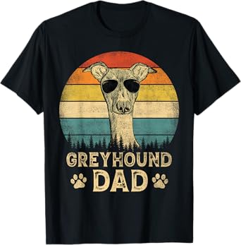 Vintage Greyhound Dad Dog Lovers Father's Day Tee Men Women T-Shirt