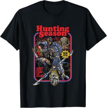 Predator Hunting Season Ain't Got Time To Bleed Retro Poster T-Shirt