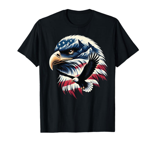 Patriotic Eagle USA Flag 4th Of July Man Woman Art T-Shirt