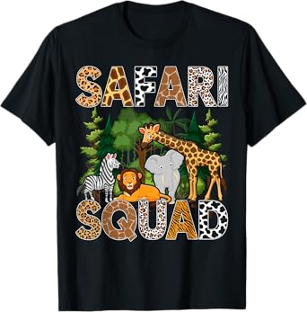 Safari Art For Men Women Zoologist African Print Zoo Safari T-Shirt