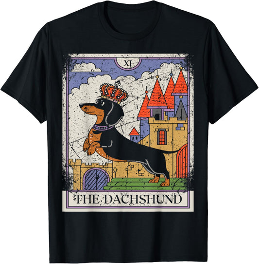 A Tarot Card Dachshund Dog On A T-Shirt