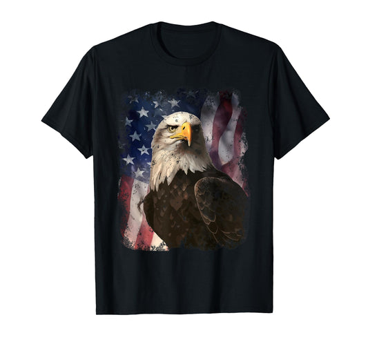 Patriotic Eagle 4th Of July USA American Flag T-Shirt
