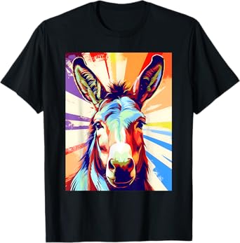 Funny Vintage Donkey Art For Men Women Safari Mule Donkey T-Shirt