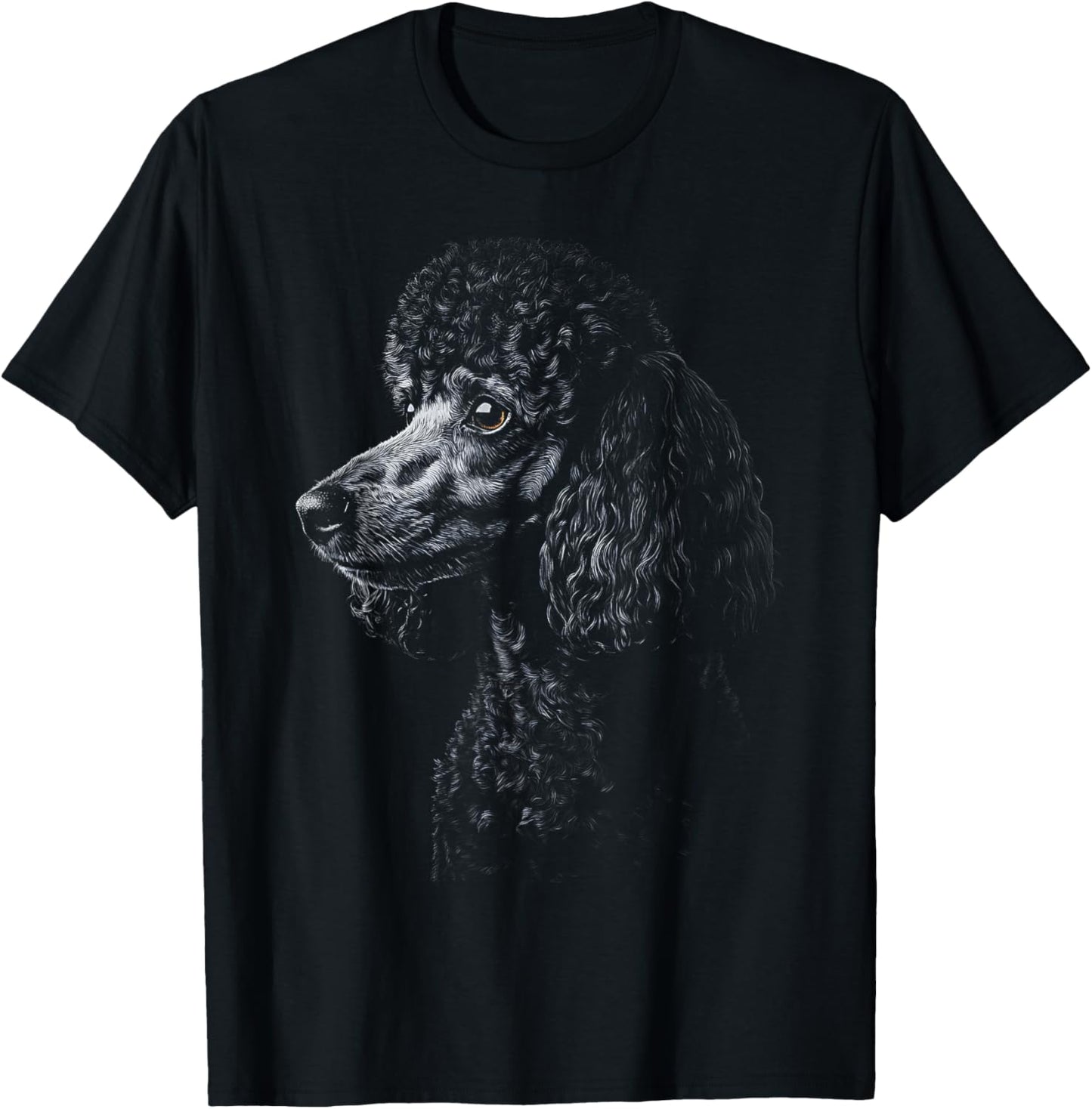 Poodle Dog Breed Sketch Drawing Art Pet Portrait Puppy T-Shirt
