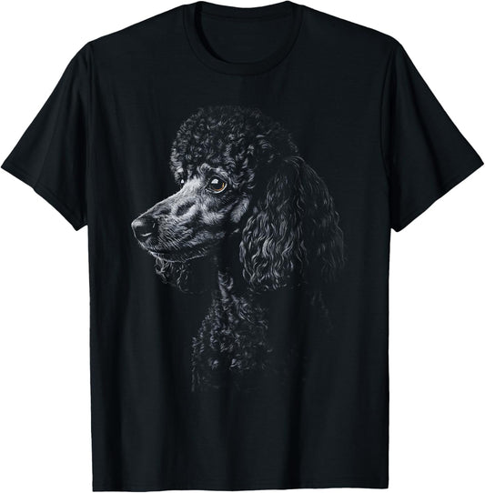 Poodle Dog Breed Sketch Drawing Art Pet Portrait Puppy T-Shirt