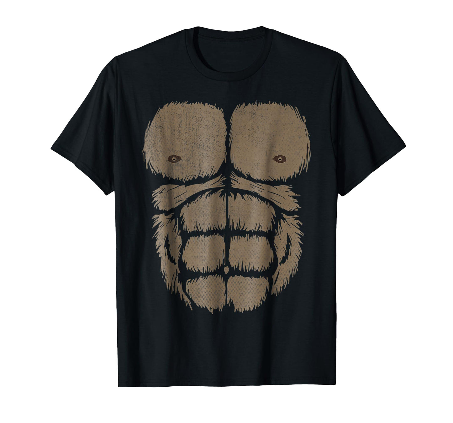 Gorilla Chest Muscle Belly Monkey Ape DIY Costume Kids Adult T-Shirt