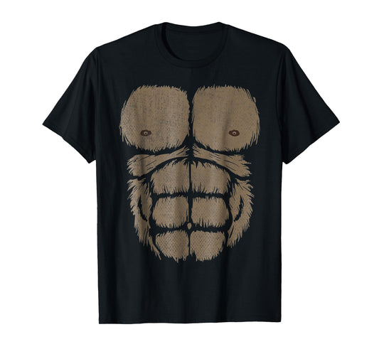 Gorilla Chest Muscle Belly Monkey Ape DIY Costume Kids Adult T-Shirt