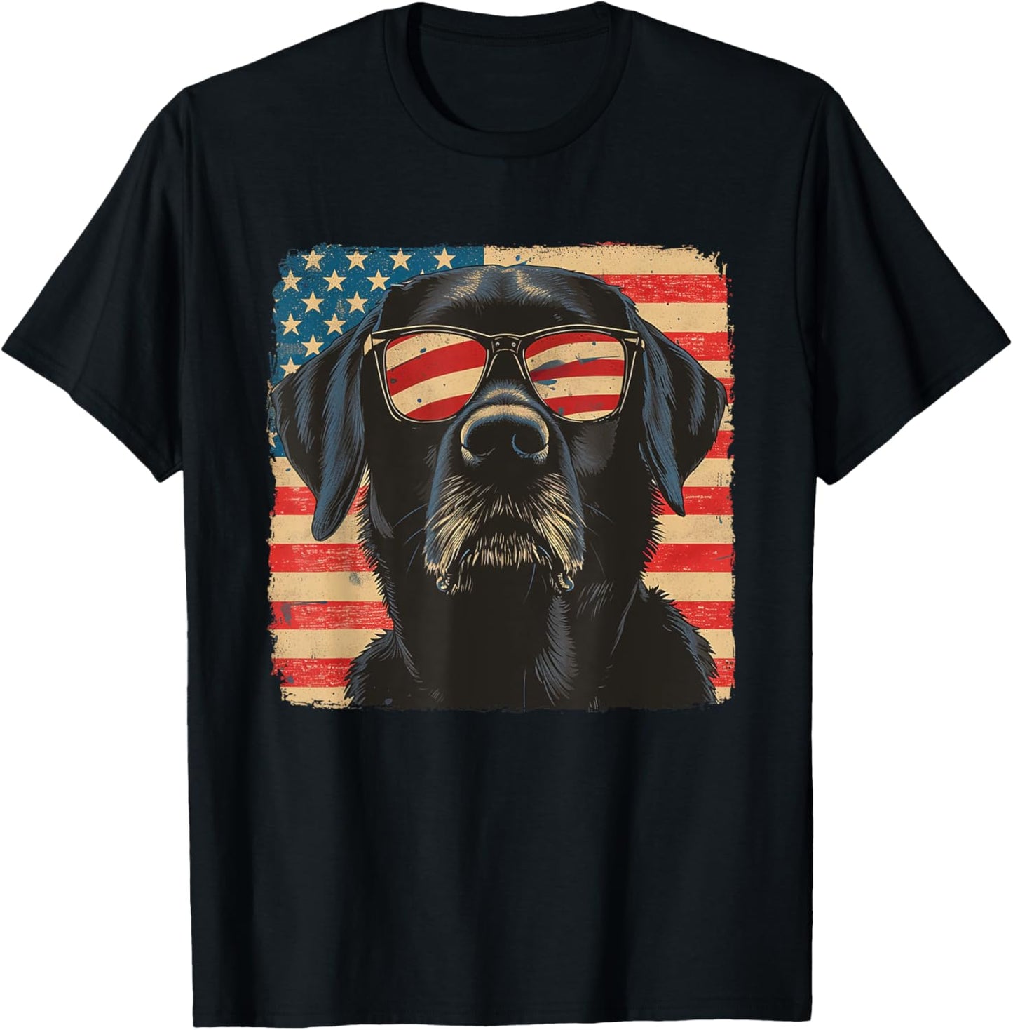 USA Patriot 4th of July Labrador Retriever Dog Women Men T-Shirt