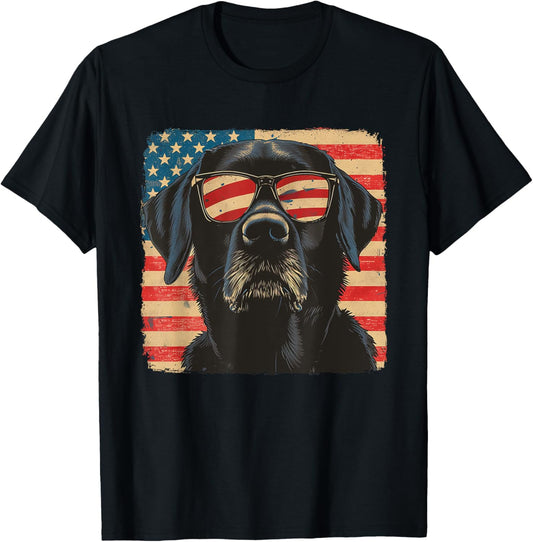 USA Patriot 4th of July Labrador Retriever Dog Women Men T-Shirt