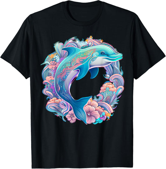 Easter festive Illustration with charming Dolphin Artwork T-Shirt