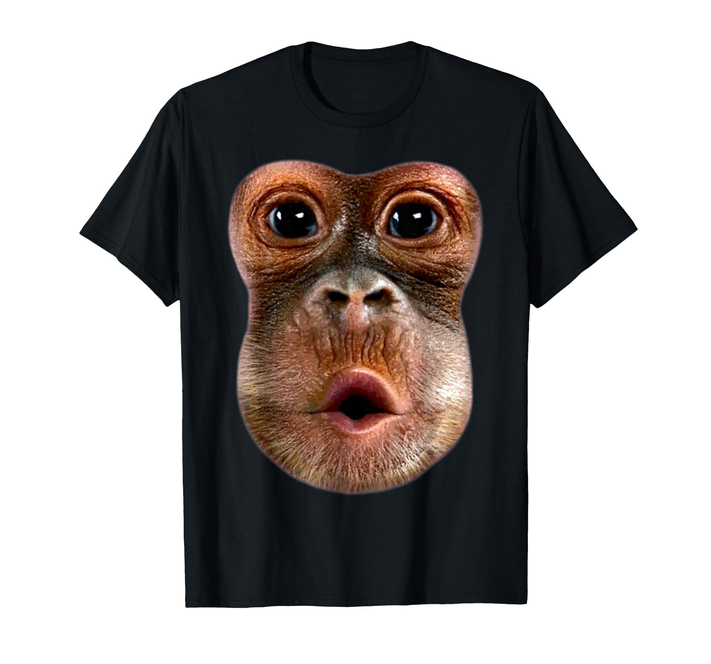 Monkey Stomach Blow Face Funny Meme Halloween Costume T-Shirt