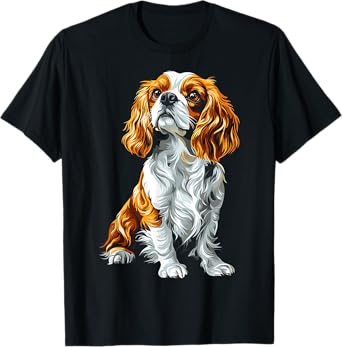 Cavalier King Charles Spaniel Dog Graphic Pet Artwork Men Women Kids T-Shirt