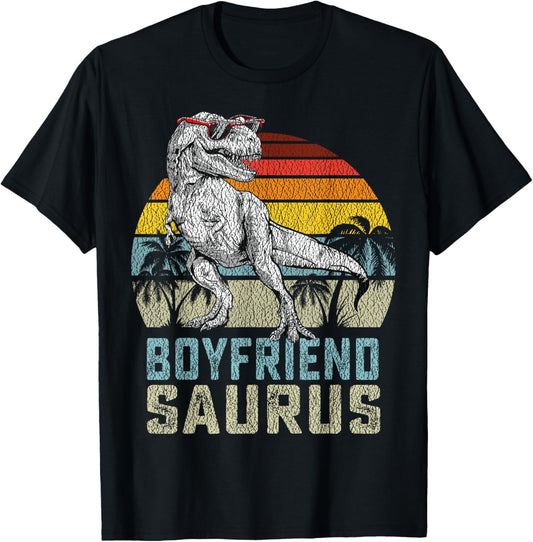 Boyfriendsaurus T Rex Dinosaur Boyfriend Saurus Family T-Shirt