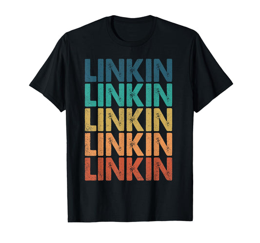 Vintage Linkin Personalized Name I Love Linkin Retro Meme T-Shirt