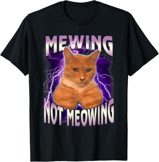 Graphic Cat Meme Funny Animal Mewing Not Meowing Cute Pets T-Shirt