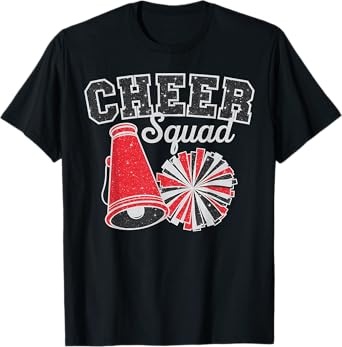 Cheer Squad Funny Cheerleader Cheerleading Red Women Girl T-Shirt