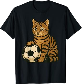 Funny Cat Soccer T-Shirt