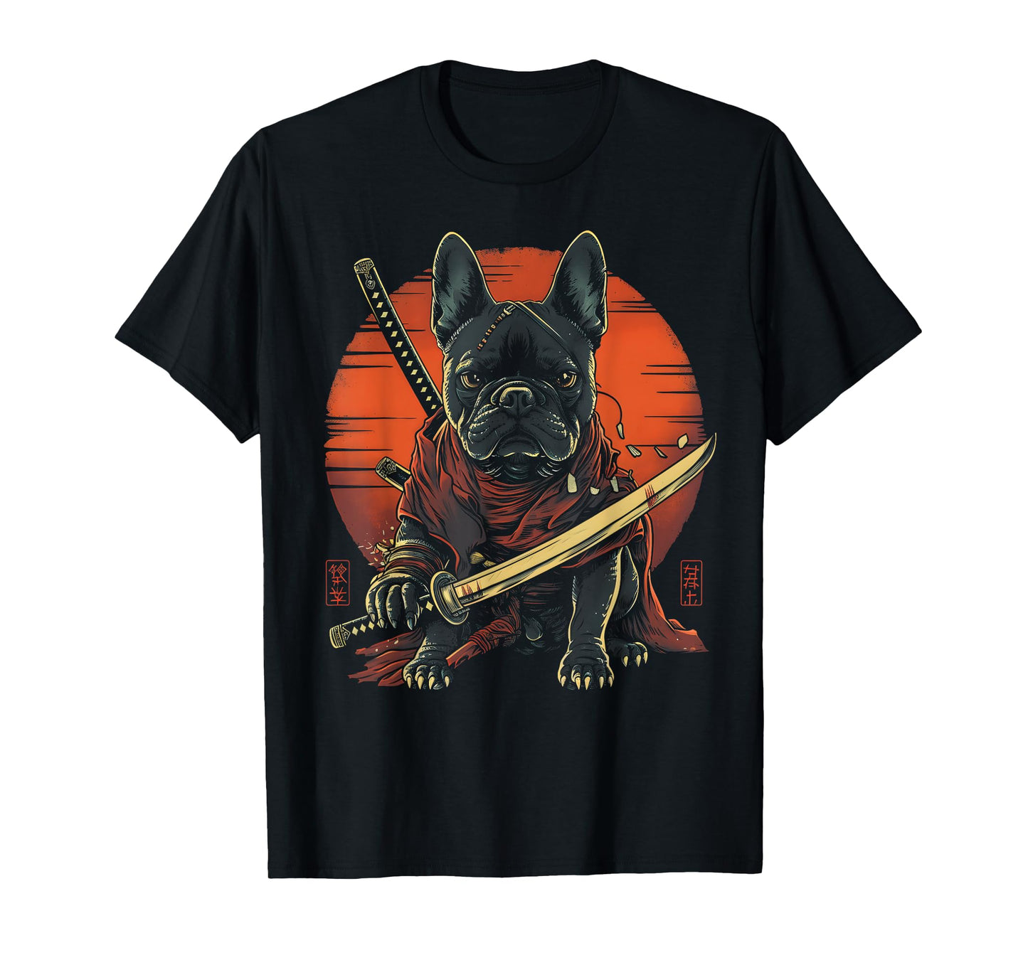 French Bulldog Dad Cute Japanese Anime Stuff Samurai Ninja T-Shirt for Men Women Kids